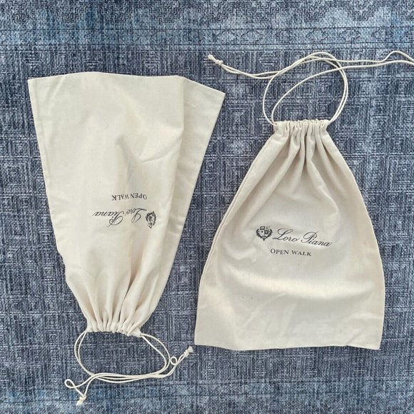 Loro Piana Open Walk Dust Bags Draw String Storage Bag Cotton Bag Made in Italy - Picture 2 of 12